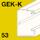 Canal portamecanismos GEK-K, profundidad de canal 53 mm.