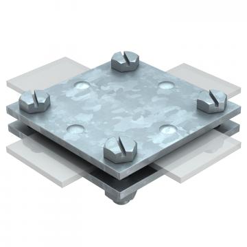 Conector en cruz DIN para conductores planos