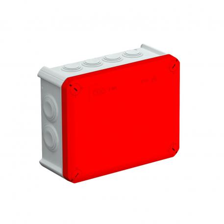 Caja de derivación T 160, con junta insertable 176x135x67 | 12 | IP66 | Gris/rojo