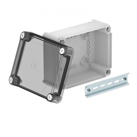Caja de derivación T 160, con tapa alta transparente y ciega 176x135x84 |  | IP66 | Gris claro, RAL 7035