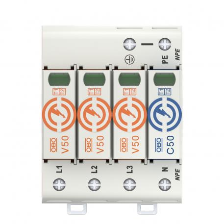 Descargador combinado V50, de 3 polo+NPE 280 V 3+N/PE | 280 | IP20