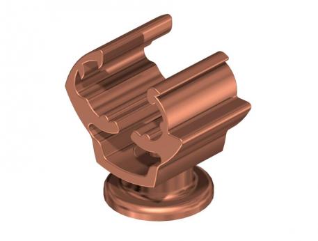 Soporte para conductor Rd 8-10 mm bañado en cobre 8-10 mm redondo | 20