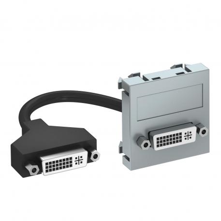 Toma DVI-I, módulo 1, salida recta, con cable de conexión Recto |  | Otros | Aluminio lacado