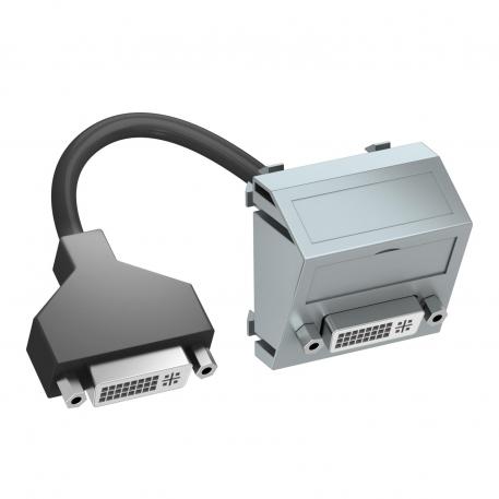Toma DVI-I, módulo 1, salida transversal, con cable de conexión  |  | Otros | Aluminio lacado
