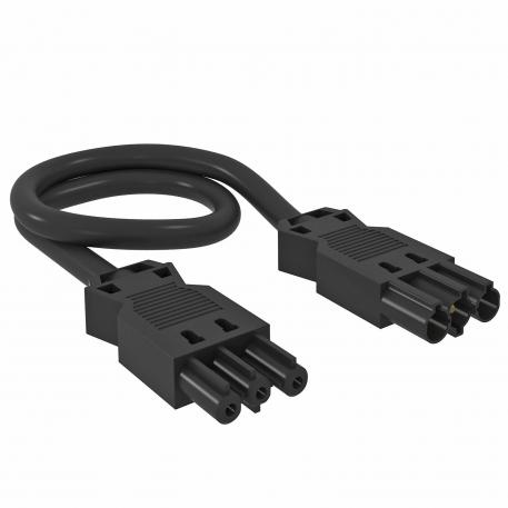 Cable de conexión de 3 hilos, PVC, sección transversal 2,5 mm², longitud de cable 5 m, negro
