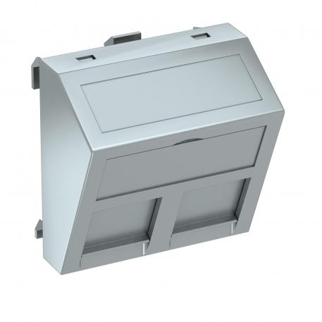 Soporte de datos, módulo 1, salida oblicua, tipo C sí | Aluminio lacado