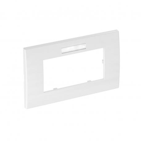 Cubierta AR45-BF2, para caja portamecanismos 71GD13, doble, con campo identificativo para la instalación horizontal de mecanismos 2 | Horizontal