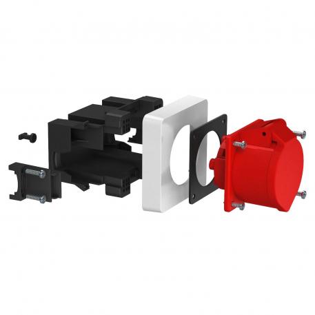 Unidad de caja de enchufe CEE, simple, 16 A