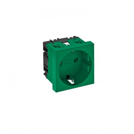 Toma de corriente 0°, con toma de tierra, simple 1 | simple, 0° | verde menta; RAL 6029