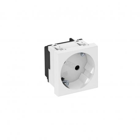 Toma de corriente 33°, con toma de tierra, simple 1 | simple, 33° | blanco puro; RAL 9010