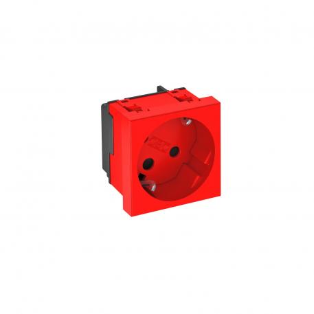 Toma de corriente 33°, con toma de tierra, modelo codificado, simple 1 | simple, 33° | rojo señal; RAL 3001