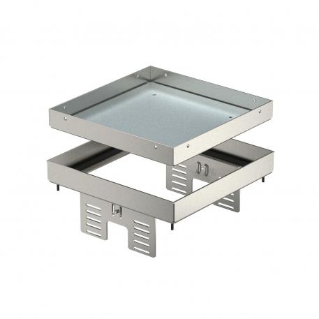 Conjunto de tapa y marco con altura regulable, desacoplable para registro, RKNUZD3, acero inoxidable